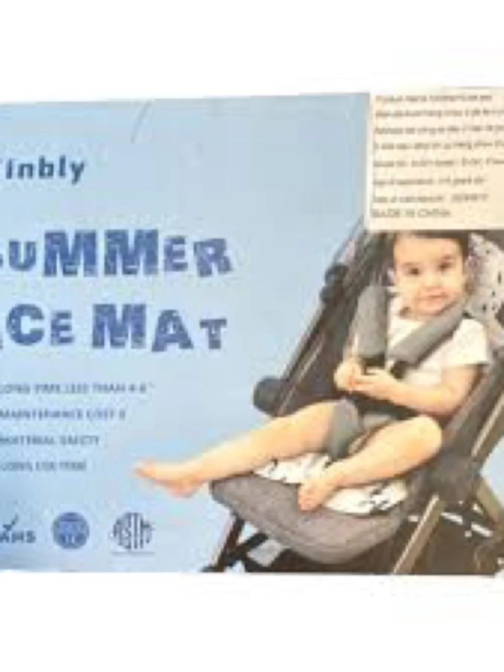 Summer Ice Seat Mat for Kids- Gray/Forest Print